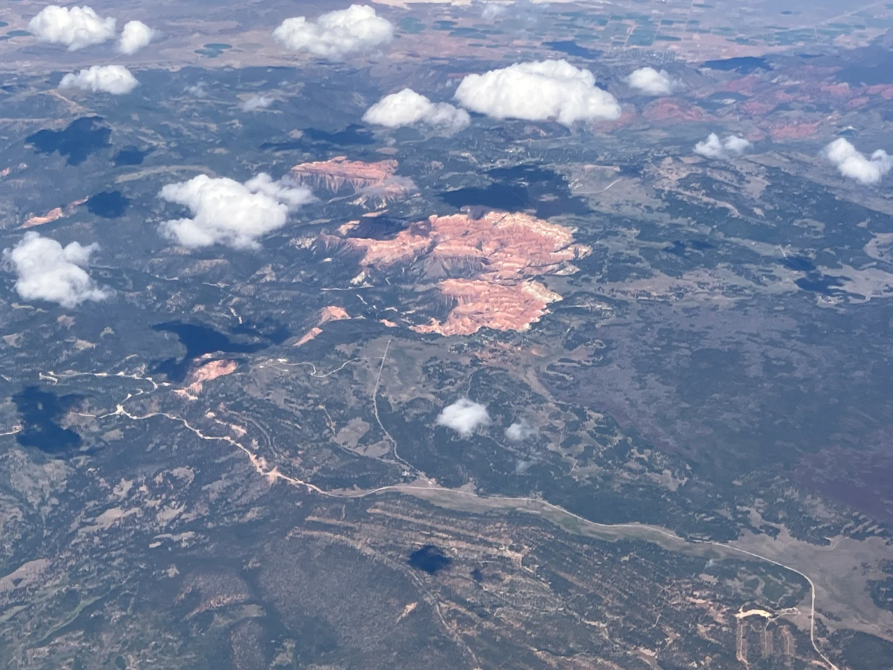 Desert view after departure from Las Vegas