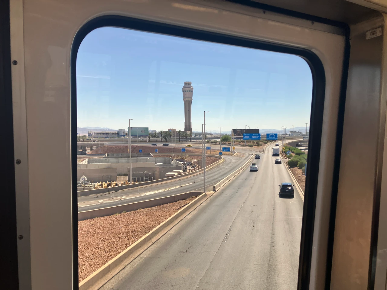 Train to the D gates at Las Vegas
