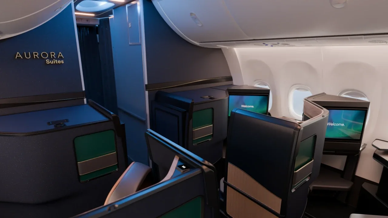 Alaska 737-10 MAX Aurora Suites seat rendering