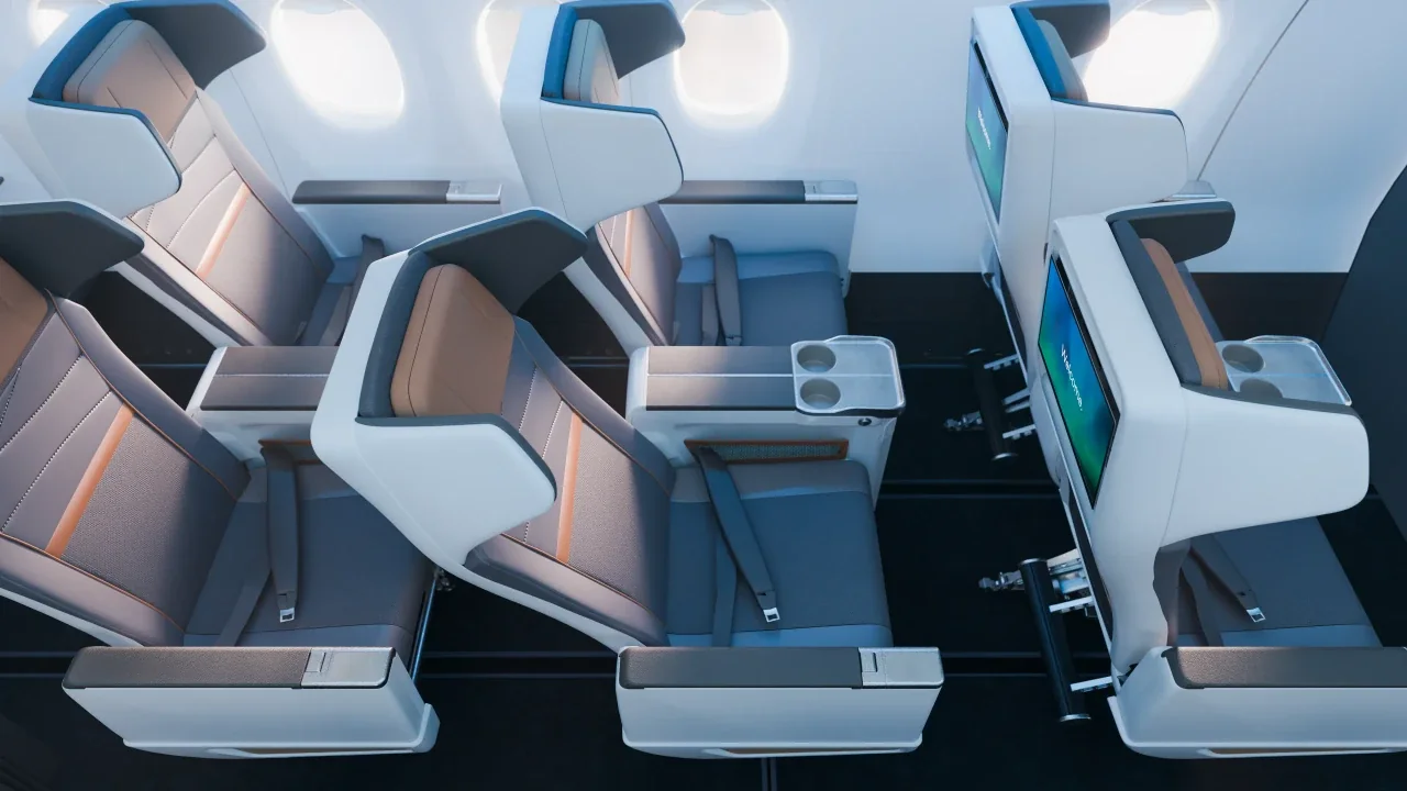 Alaska 737-10 MAX Premium Reserve seats rendering