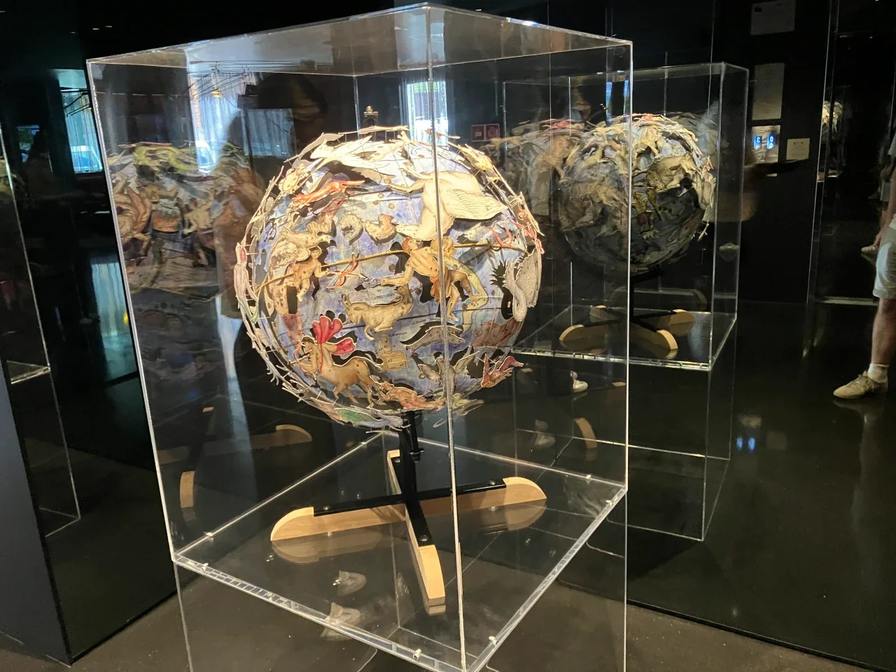 The dedicated art gallery below the lobby at Art'otel Rome