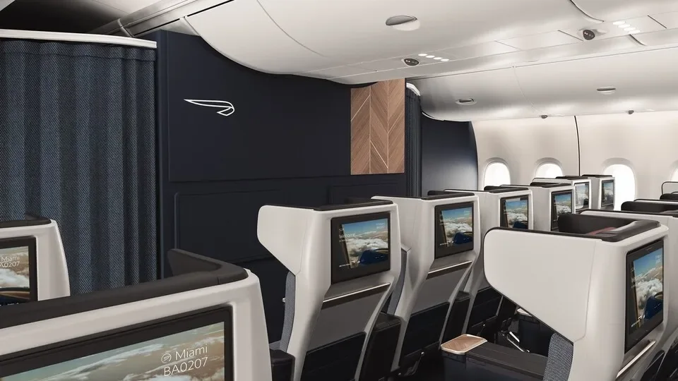 The new World Traveller Plus cabin on BA's A380
