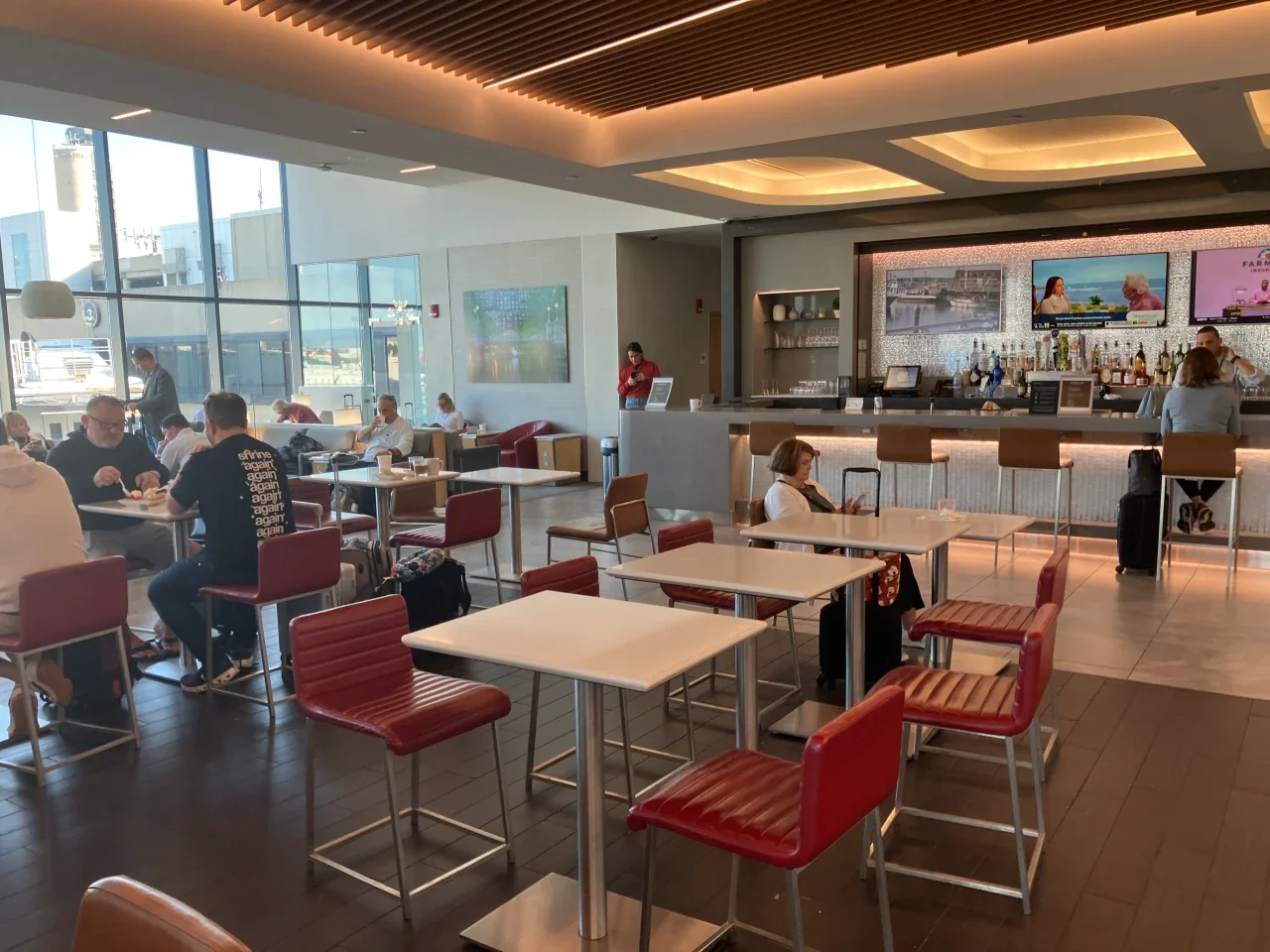 Dining area at the BOS Admirals Club