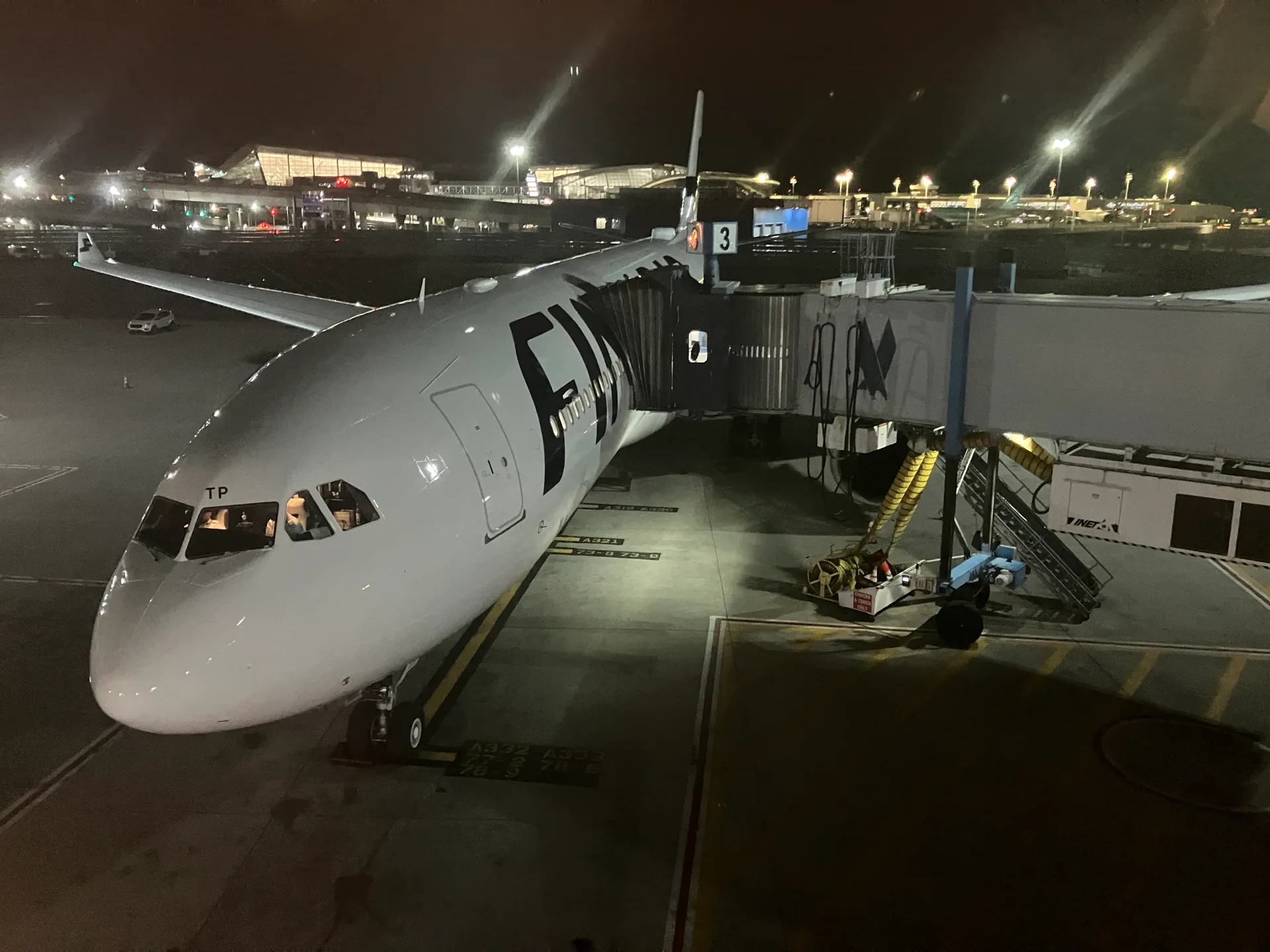 Finnair AirLounge business class seat on the JFK to Helsinki flight