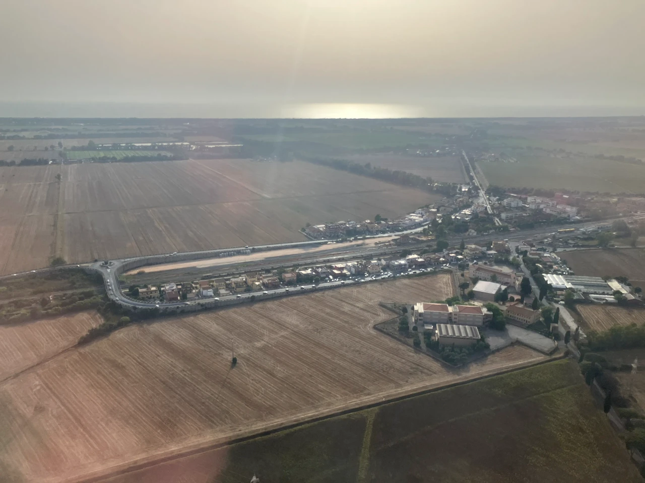 Taxiing to Terminal 1 at Rome Fiumicino