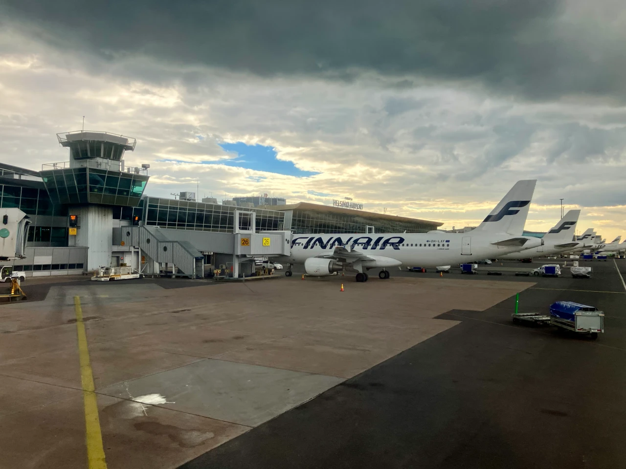 Window view departing Helsinki on Finnair AY 1763