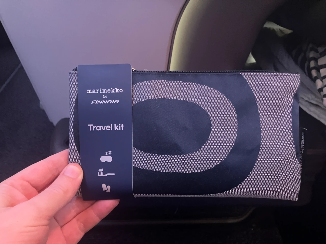 Marimekko bedding package on the AirLounge seat