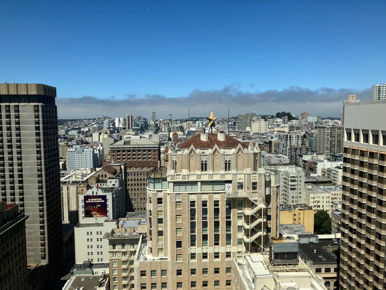 San Francisco skyline view from the Grand Hyatt Union Square