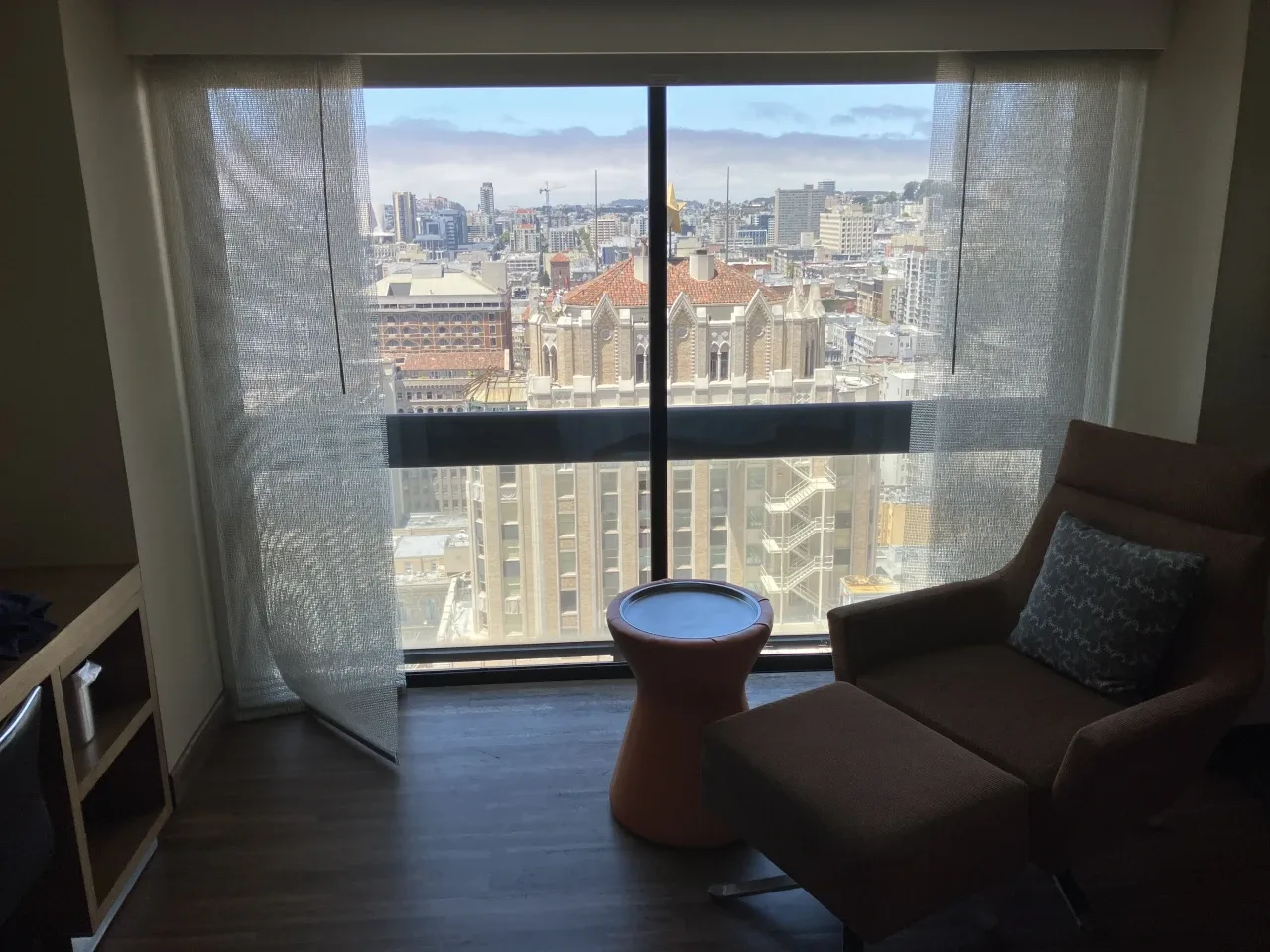 Floor-to-ceiling window view from the Grand Hyatt San Francisco Union Square