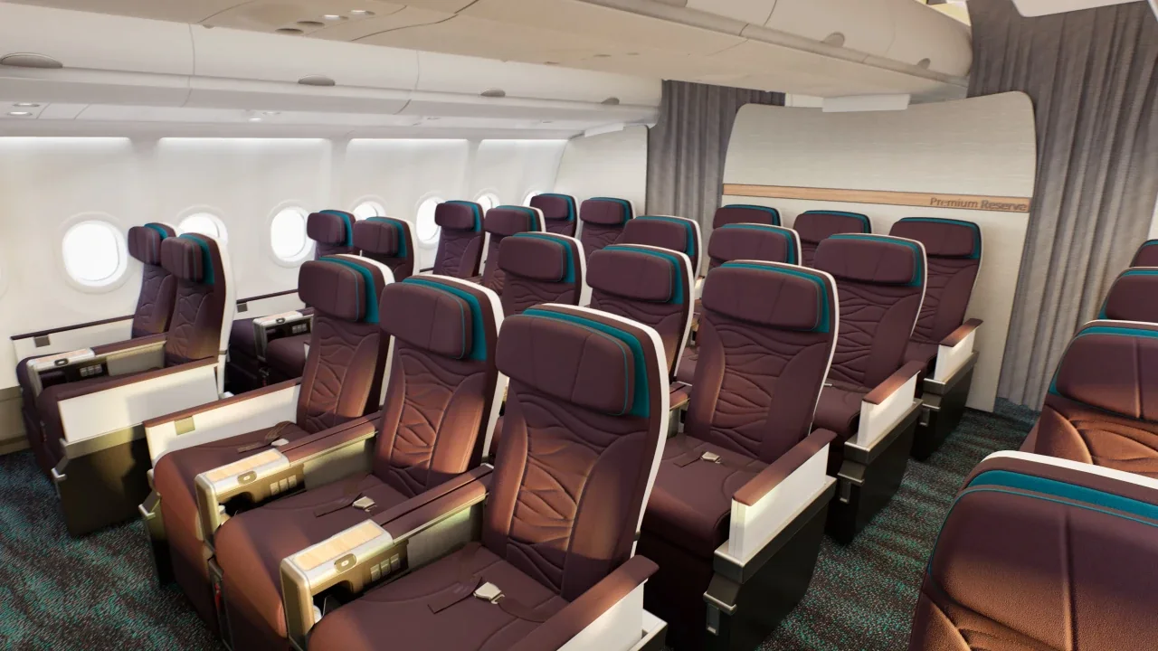 Hawaiian Airlines A330 Premium Reserve rendering