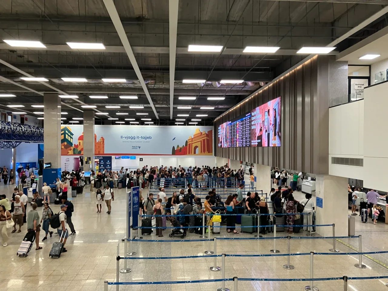 La Valette Club Lounge entrance at Malta Airport