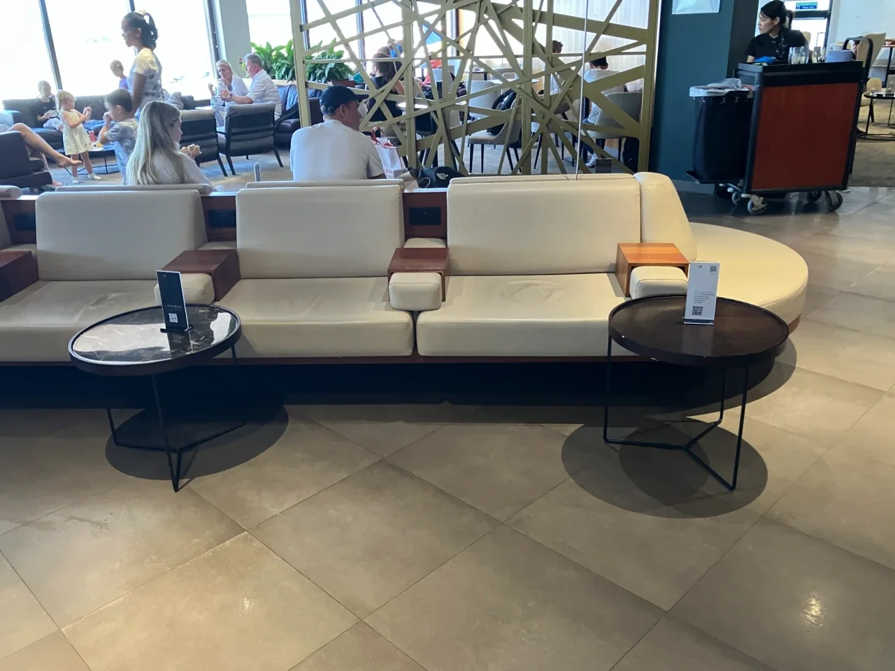 La Valette Club seating with natural light