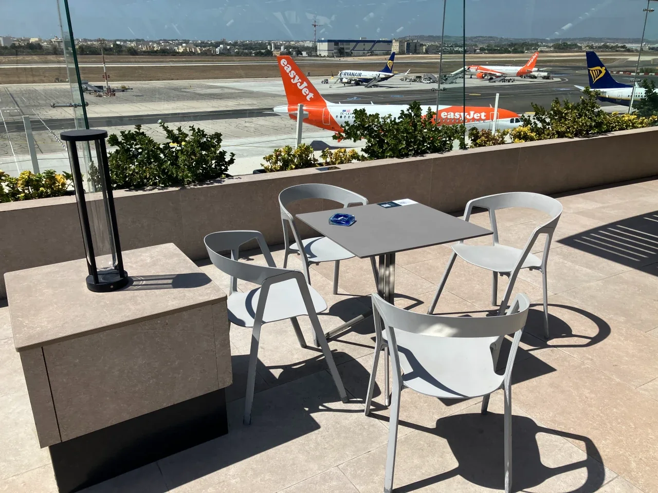 Airfield view from the La Valette Club terrace
