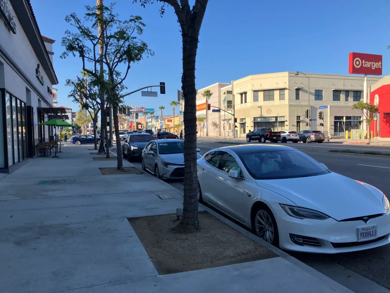 The Aviation Walk of Fame area along Sepulveda Boulevard near LAX