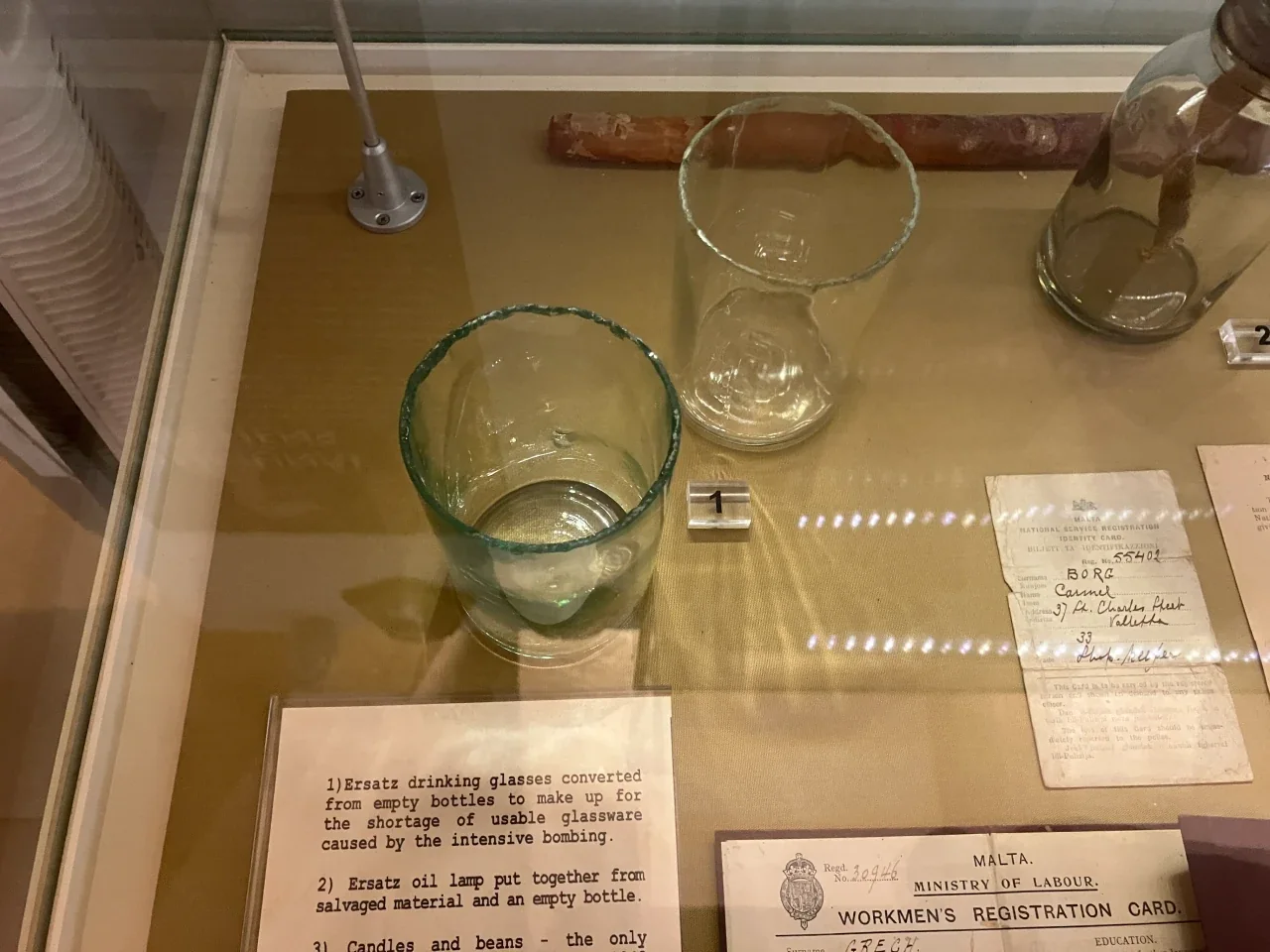 Historical photographs and documents at the Malta at War Museum