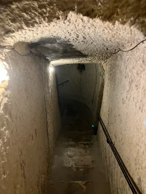 Entrance to the underground air-raid shelter at the Malta at War Museum