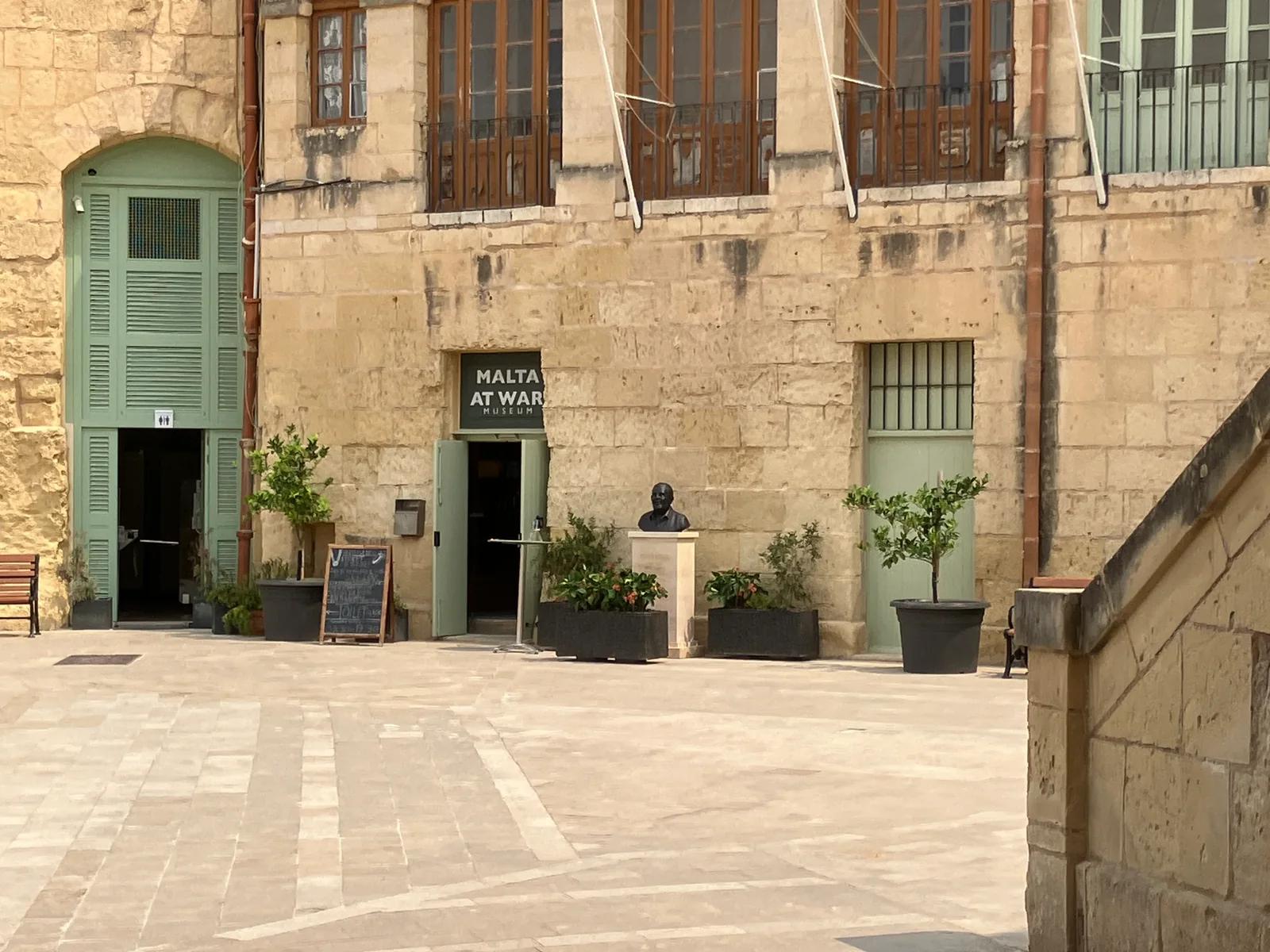 View toward Valletta from the Malta at War Museum entrance