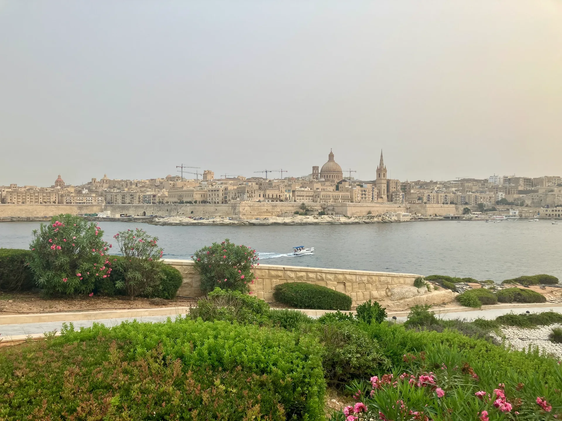 Malta's coastline and harbor