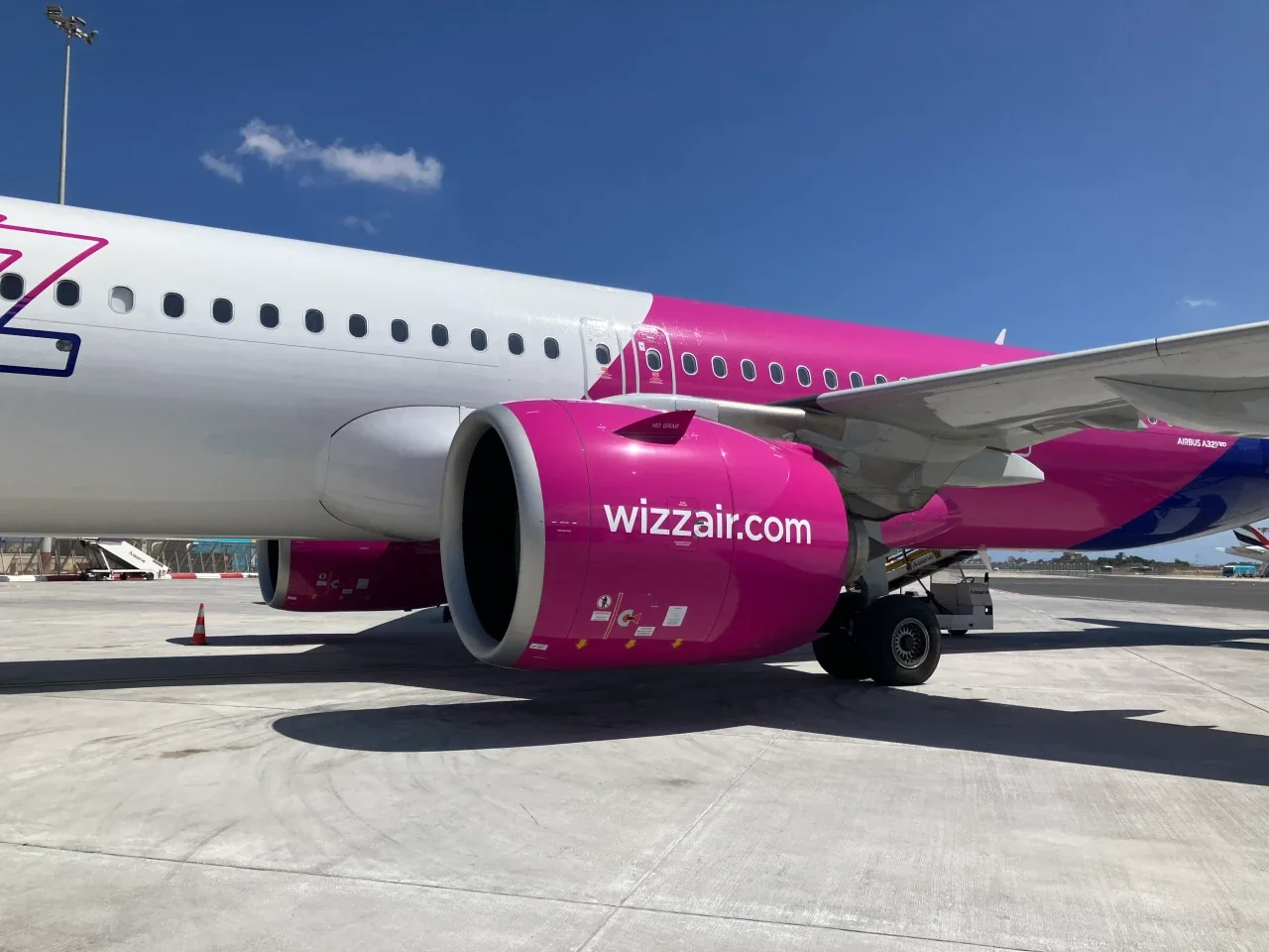 Wizz Air cabin view on the Rome to Malta route