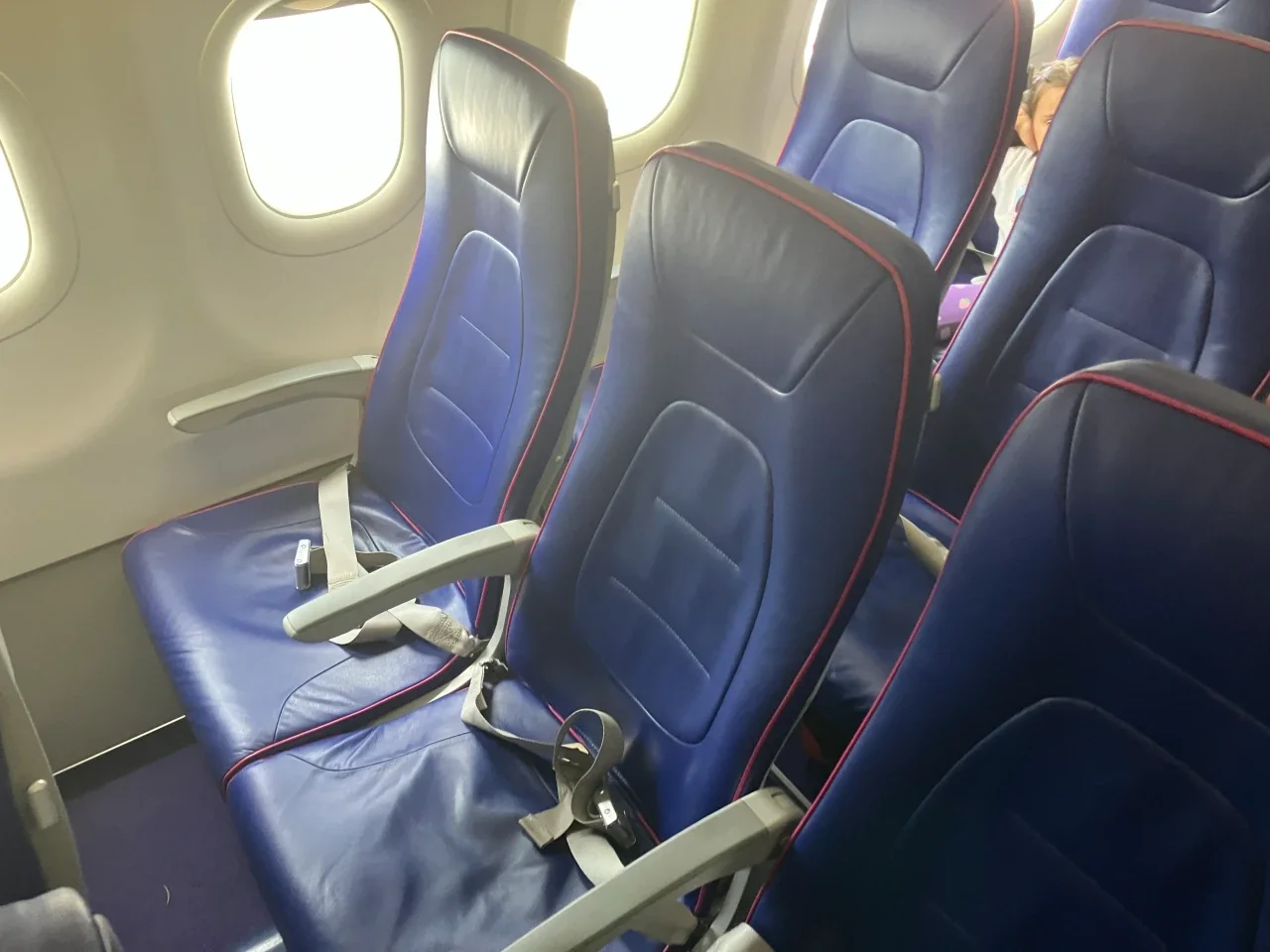 Wizz Air standard economy seat on the Rome to Malta flight