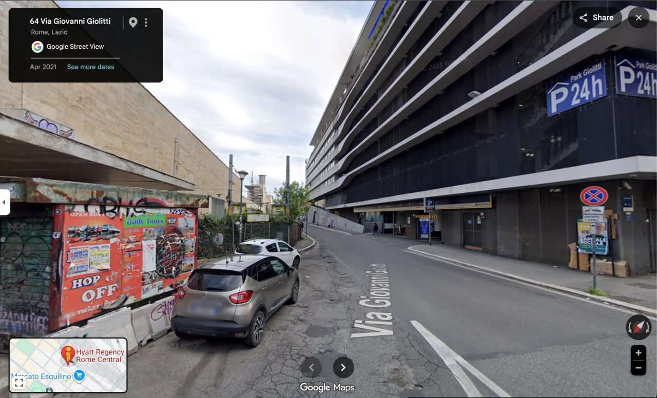 Hyatt Centric Rome streetview